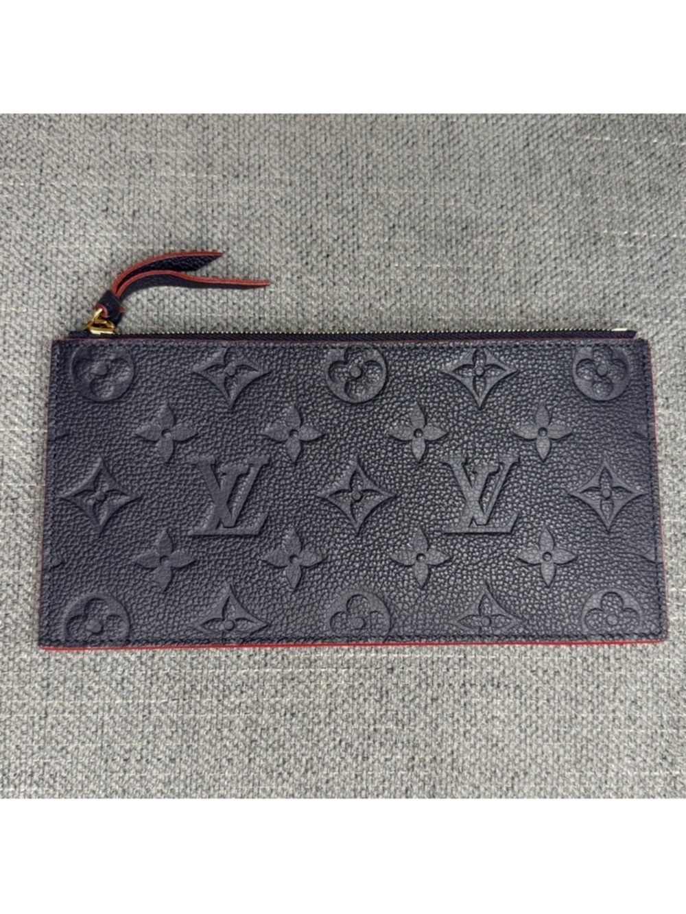 Louis Vuitton felicie monogram empreinte zippy pouch